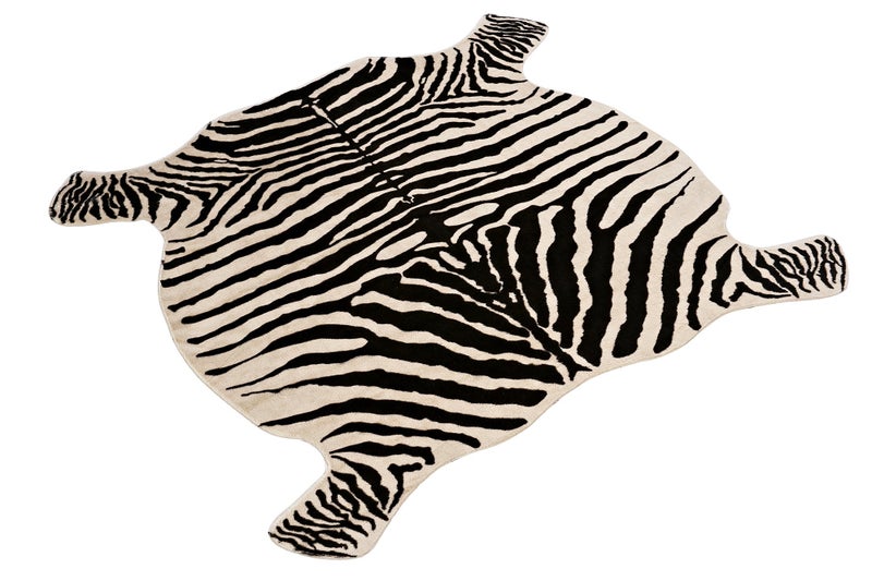 townssilk Area Rug Faux Zebra Print Rug 4.3x4.7 Feet Rug/Mat/Carpets for Home - Image 1